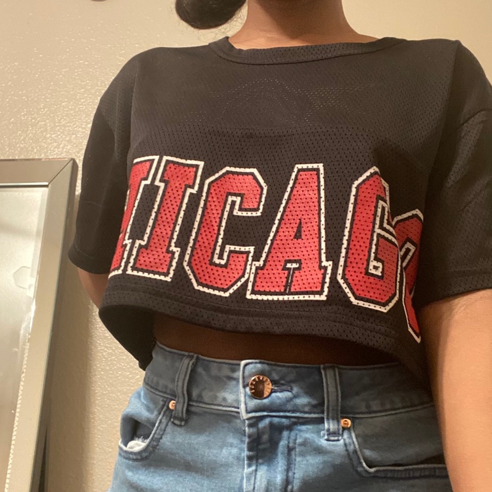chicago bulls crop top.